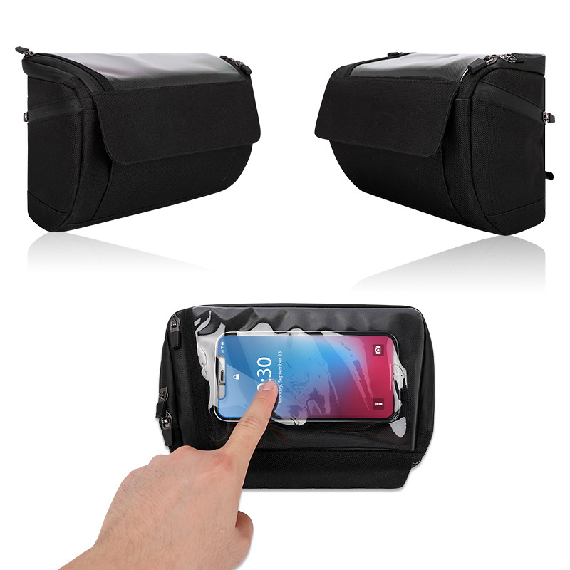 Bolso del teléfono de la bici de la pantalla táctil que completa un ciclo la bolsa impermeable los 20x8x10cm al aire libre de la cartera de la caja del teléfono