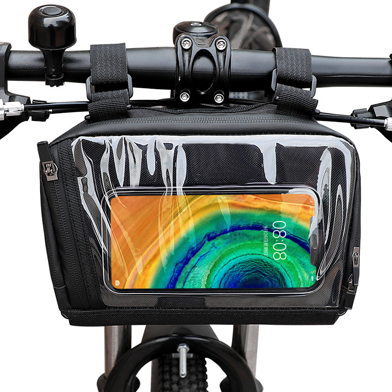 Bolso del teléfono de la bici de la pantalla táctil que completa un ciclo la bolsa impermeable los 20x8x10cm al aire libre de la cartera de la caja del teléfono