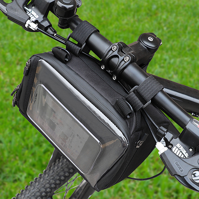 Bolso del teléfono de la bici de la pantalla táctil que completa un ciclo la bolsa impermeable los 20x8x10cm al aire libre de la cartera de la caja del teléfono