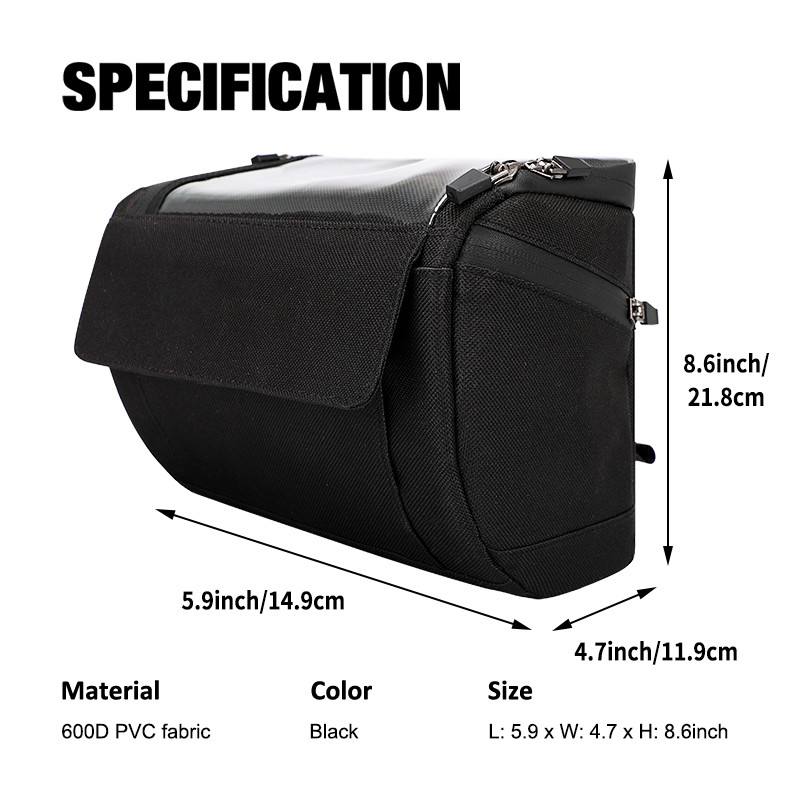 Bolso del teléfono de la bici de la pantalla táctil que completa un ciclo la bolsa impermeable los 20x8x10cm al aire libre de la cartera de la caja del teléfono