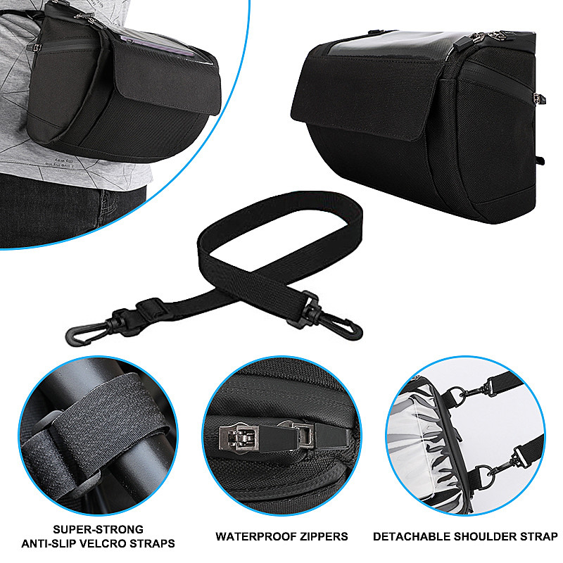 Bolso del teléfono de la bici de la pantalla táctil que completa un ciclo la bolsa impermeable los 20x8x10cm al aire libre de la cartera de la caja del teléfono