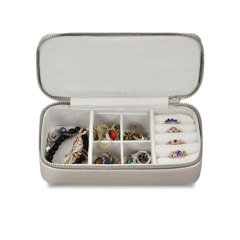 El almacenamiento de la joyería del maquillaje empaqueta el viaje de cuero 7x3.15x1.97 portátil de la PU de la caja”