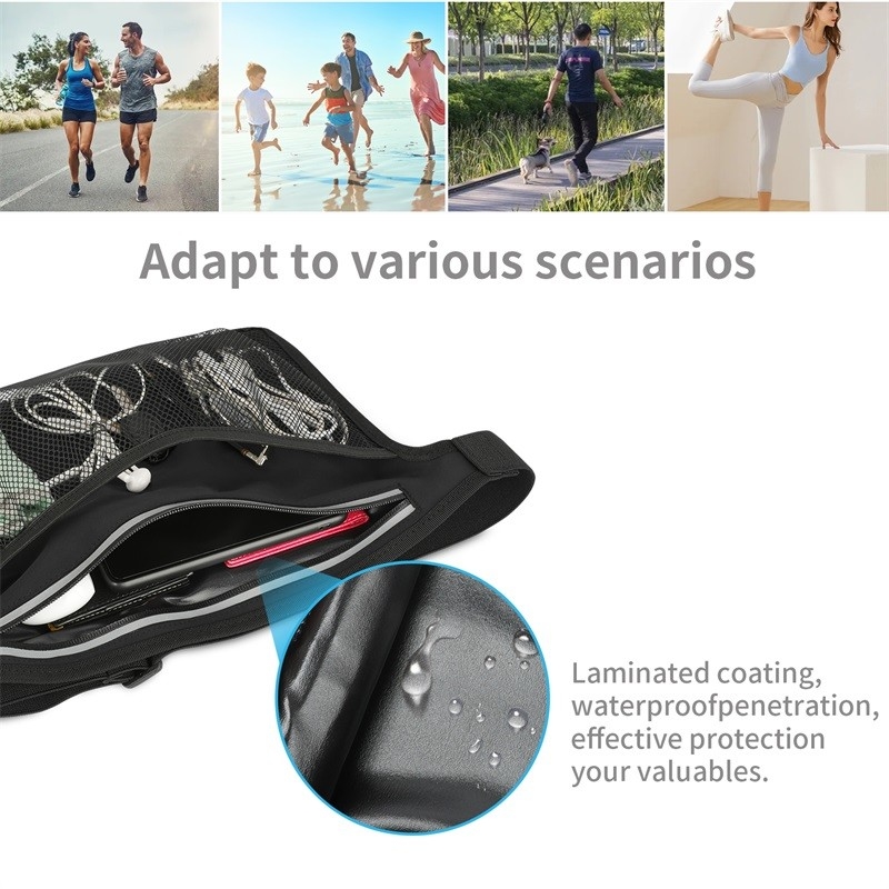 4,5 x 5,5 12.8X9.6 Fanny Pack Belt Crossbody Bag que acampa Biking Hig