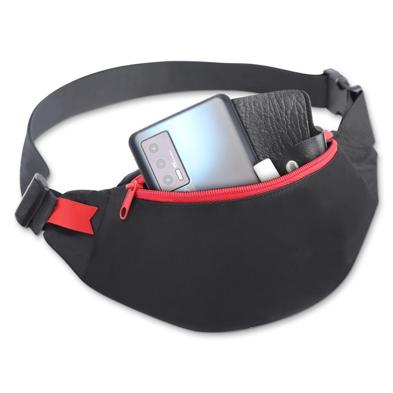 el teléfono de nylon del bolso de la bolsa de la cintura 420d práctico para las mujeres de los hombres se divierte 26X8X12.5”