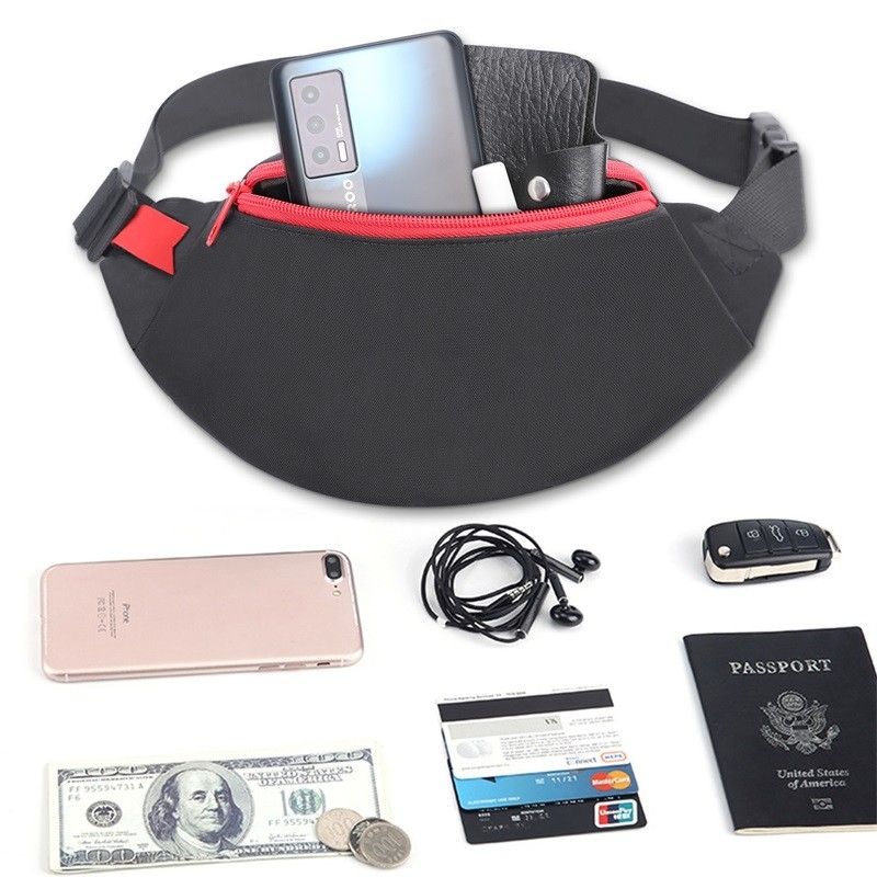 el teléfono de nylon del bolso de la bolsa de la cintura 420d práctico para las mujeres de los hombres se divierte 26X8X12.5”