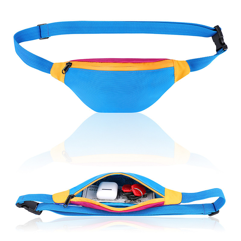 Pulgada de nylon de Fanny Pack 420D 11X2.3X4.3 de las mujeres del bolso de la cintura de la honda de la correa