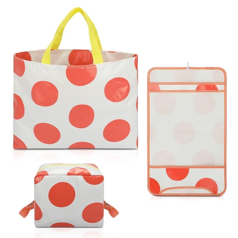 La lona plegable Tote Shopping Bag Large los bolsos de 3 paquetes frunce las carteras 15.5X12.5”