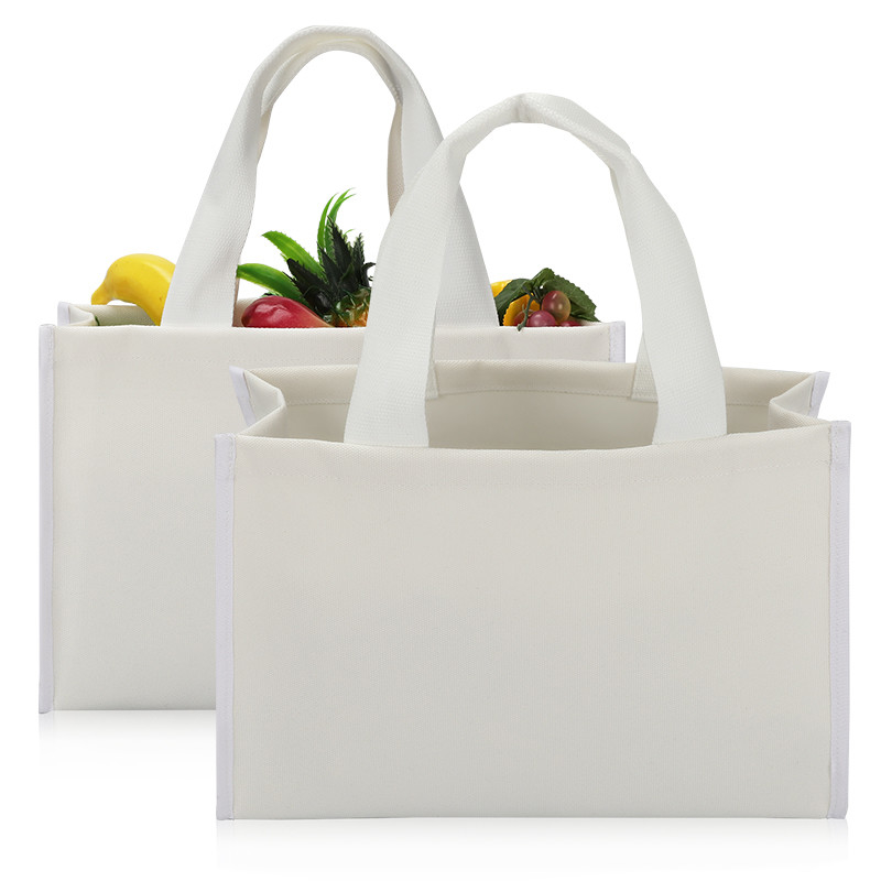 La lona Tote Bag Eco Friendly Shopping empaqueta la parte inferior gruesa resistente al por menor 4x4x10”
