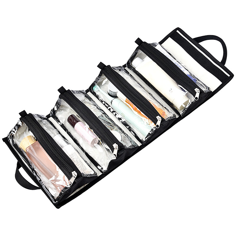La extra grande del viaje que cuelga el PVC de Bag Separated del organizador del artículo de tocador compone la bolsa 9X5”