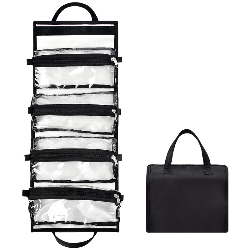 La extra grande del viaje que cuelga el PVC de Bag Separated del organizador del artículo de tocador compone la bolsa 9X5”