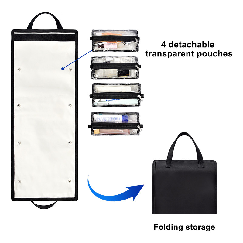 La extra grande del viaje que cuelga el PVC de Bag Separated del organizador del artículo de tocador compone la bolsa 9X5”