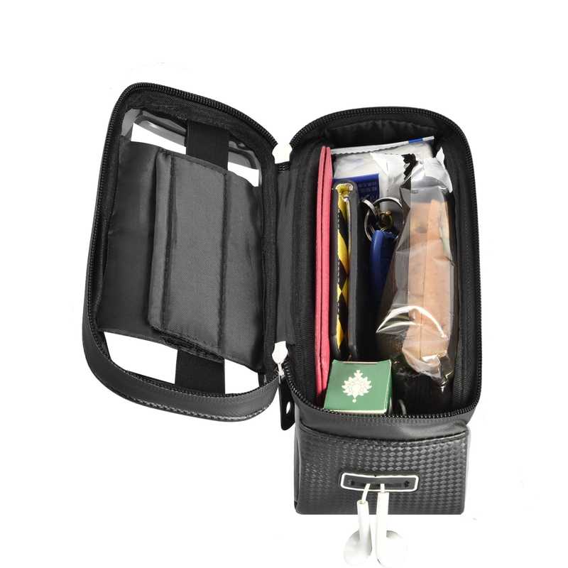 Bolso superior del tenedor del teléfono del bolso del tubo con el tenedor 8x3.2x4.75 de la ventana del agujero del auricular”
