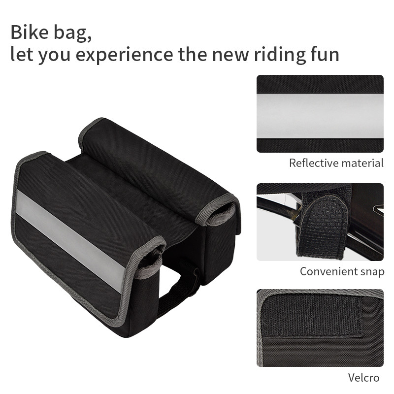 Parte posterior grande de la prenda impermeable del bolso de la bici del teléfono debajo de la bolsa de la tira reflexiva de Seat para completar un ciclo 7X6X5”