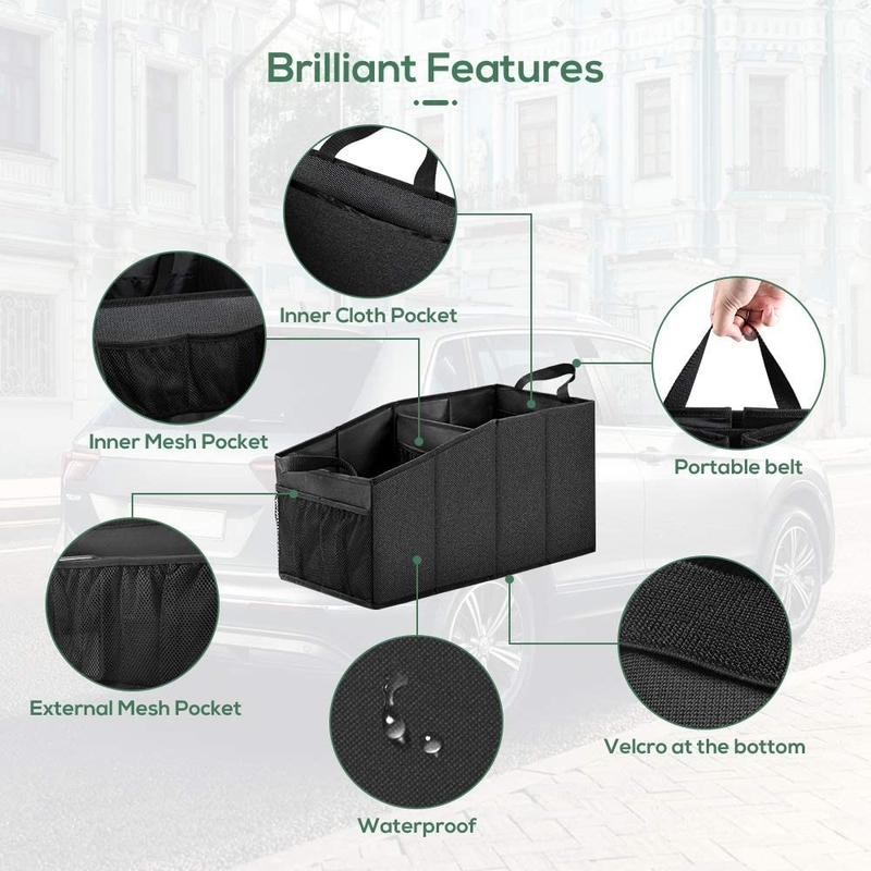 Organizador grande Bags Grocery Foldable Front Back Seat Truck 19X10X10 del coche que hace compras”