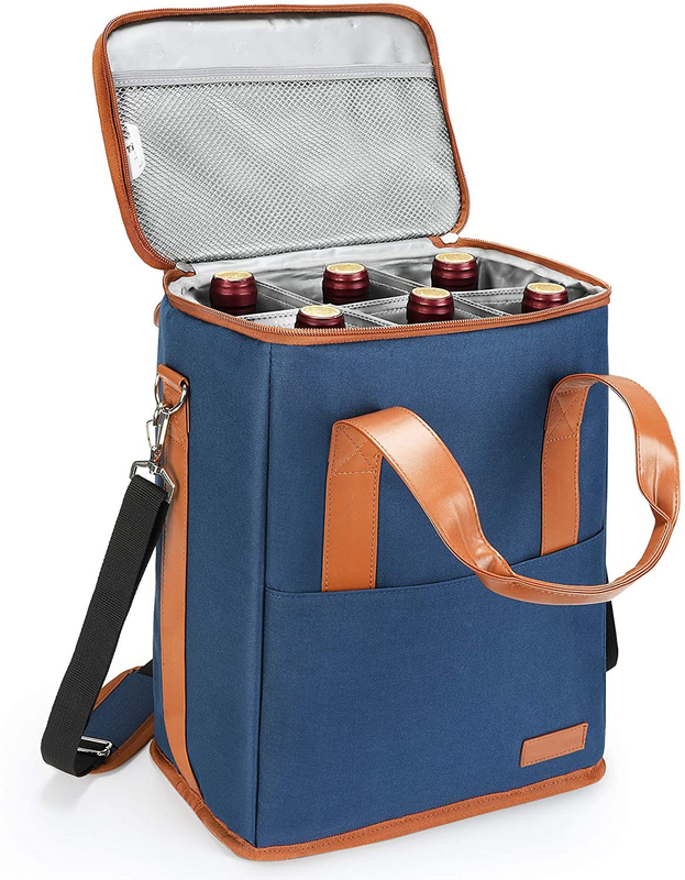 El Xl aisló una bolsa más fresca del bolso para las botellas 8.6X7.1X12.5 del vino 6 de los ultramarinos”