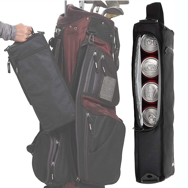 Bolsa de refrigeración de vino aislada impermeable Logotipo personalizado portátil suave 6 latas Golf 6.3x3x16 pulgadas