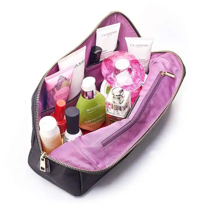 Impresión de transferencia de mujeres organizador de maquillaje de viaje lindo 10 x 3 x 8 pulgadas etiqueta privada