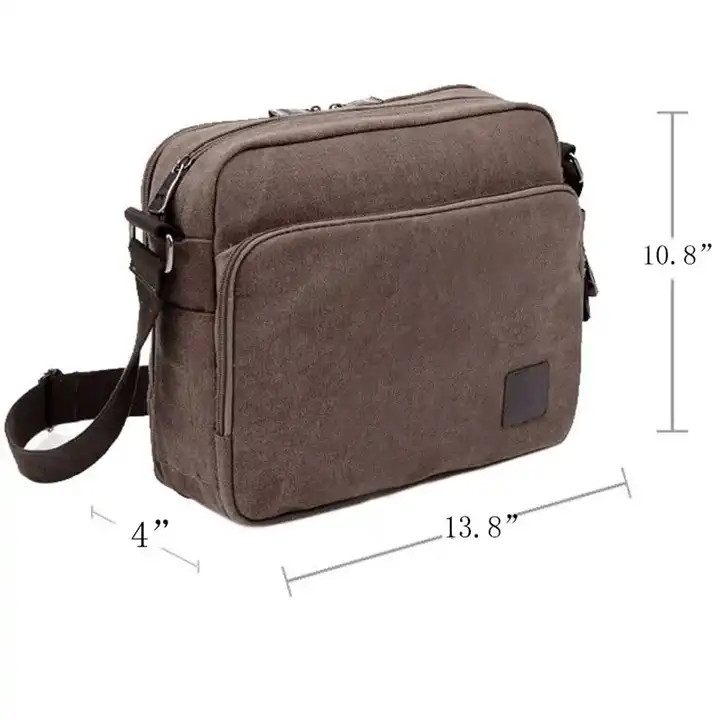 Bolso de mensajería portátil de tela offset de impresión crossbody de mujeres de 13,8 x 4 x 10,8 pulgadas