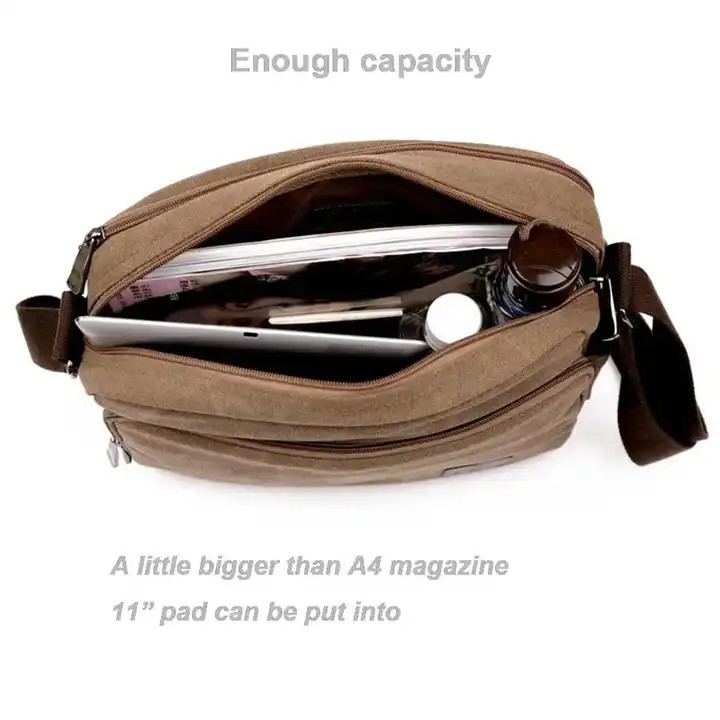 Bolso de mensajería portátil de tela offset de impresión crossbody de mujeres de 13,8 x 4 x 10,8 pulgadas