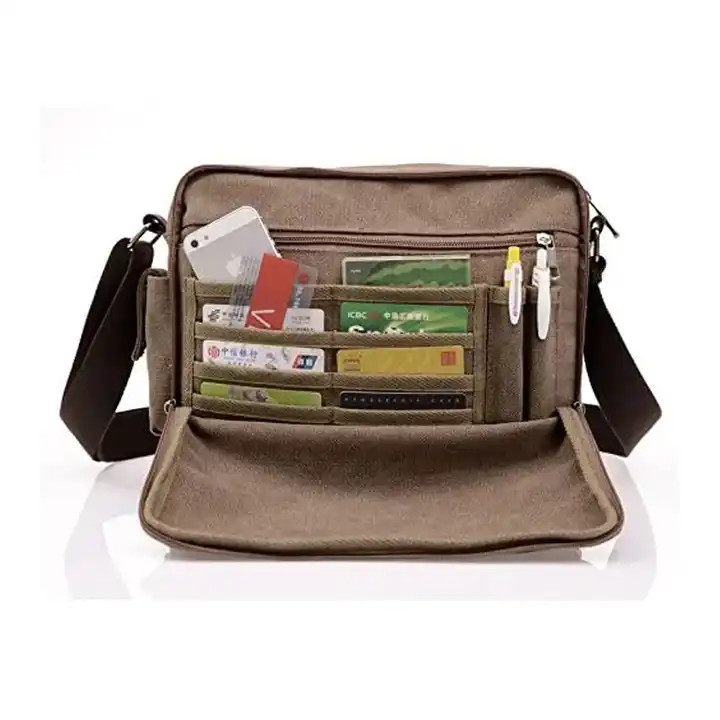 Bolso de mensajería portátil de tela offset de impresión crossbody de mujeres de 13,8 x 4 x 10,8 pulgadas