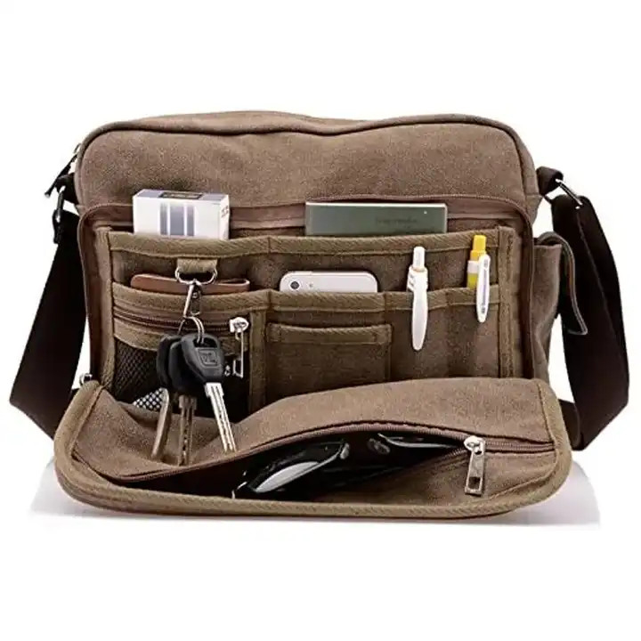 Bolso de mensajería portátil de tela offset de impresión crossbody de mujeres de 13,8 x 4 x 10,8 pulgadas