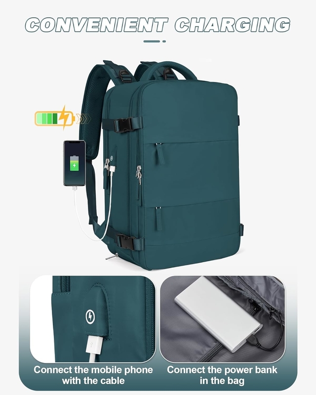 Aerolínea a prueba de agua aprobada Llevar portátil universidad senderismo mochila de viaje con compartimiento de zapatos para mujeres hombres
