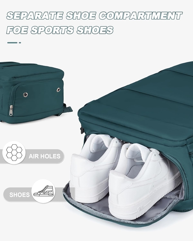 Aerolínea a prueba de agua aprobada Llevar portátil universidad senderismo mochila de viaje con compartimiento de zapatos para mujeres hombres
