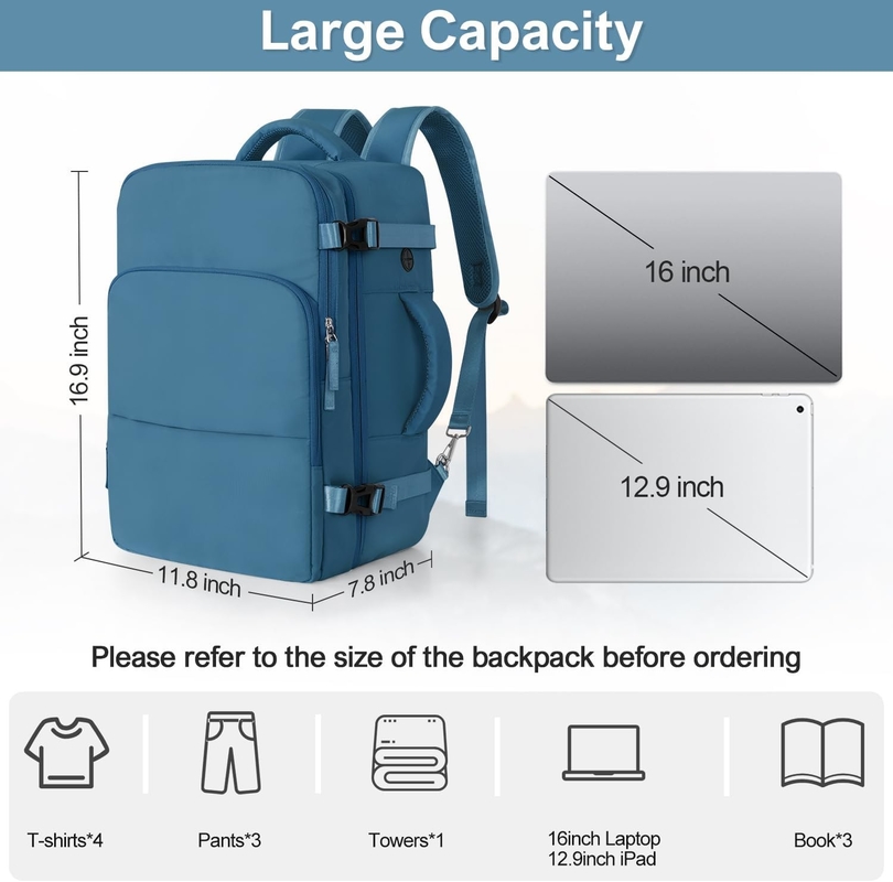 Inmune Negocio Caminata Casual Lleva en el bolso de viaje Vuelo Aprobado Adaptación portátil de 16 pulgadas