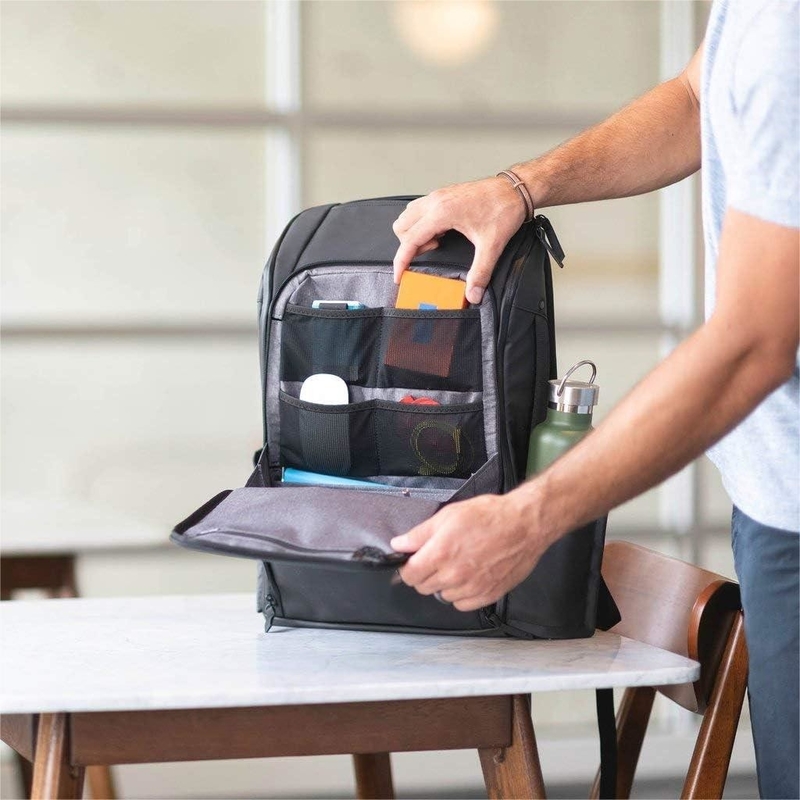 Mochila expandible para viajes al aire libre para adultos de gran tamaño Negro 20L resistente al agua