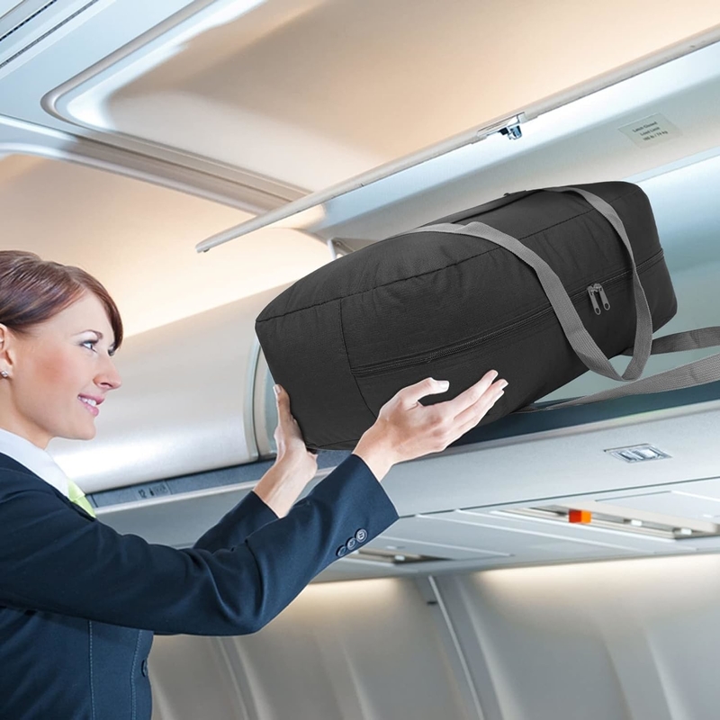 Bajo asiento de avión de gran tamaño, plegable, de equipaje de mano, bolso de viaje para mujeres