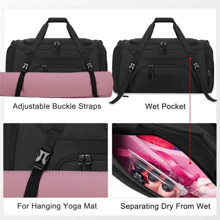 Largo fin de semana de noche impermeable de alta calidad Duffle gimnasio deporte ropa de baño bolsa de viaje con compartimiento para zapatos