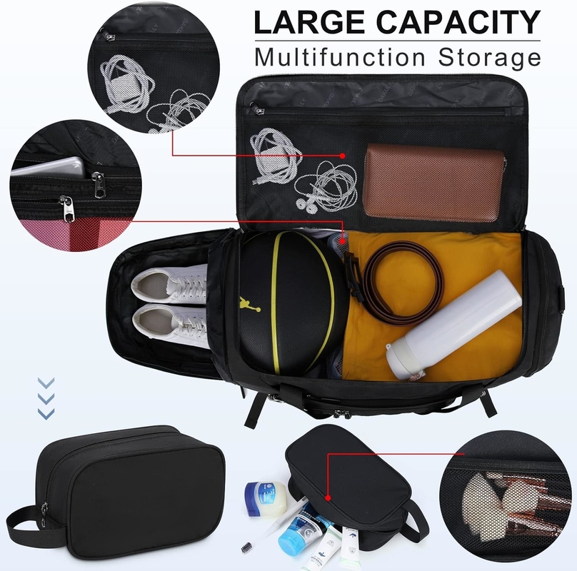 Largo fin de semana de noche impermeable de alta calidad Duffle gimnasio deporte ropa de baño bolsa de viaje con compartimiento para zapatos
