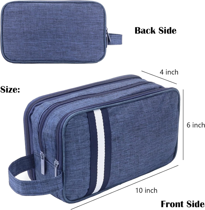 Navy Blue organizador de artículos de tocador resistente al agua Dopp Kit Bolsa de viaje para viajes accesorios Toiletries