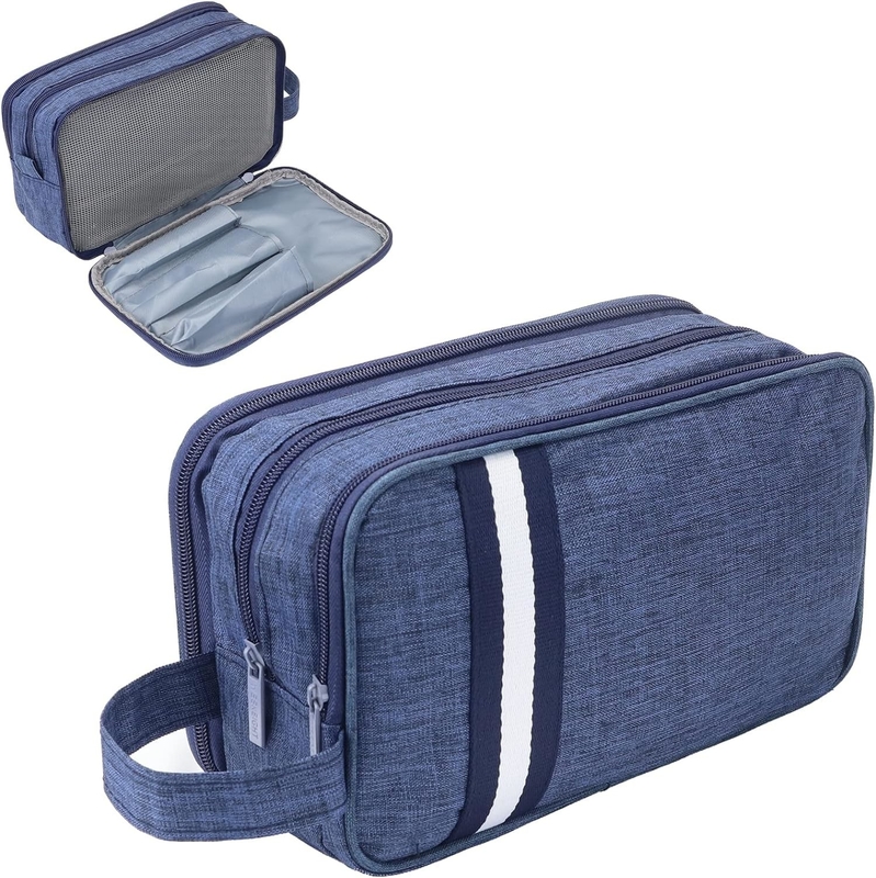 Navy Blue organizador de artículos de tocador resistente al agua Dopp Kit Bolsa de viaje para viajes accesorios Toiletries
