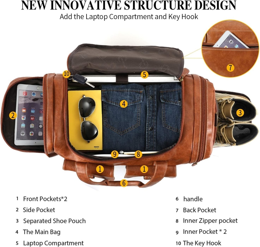 Bolso de viaje personalizado con bolsa de zapatos