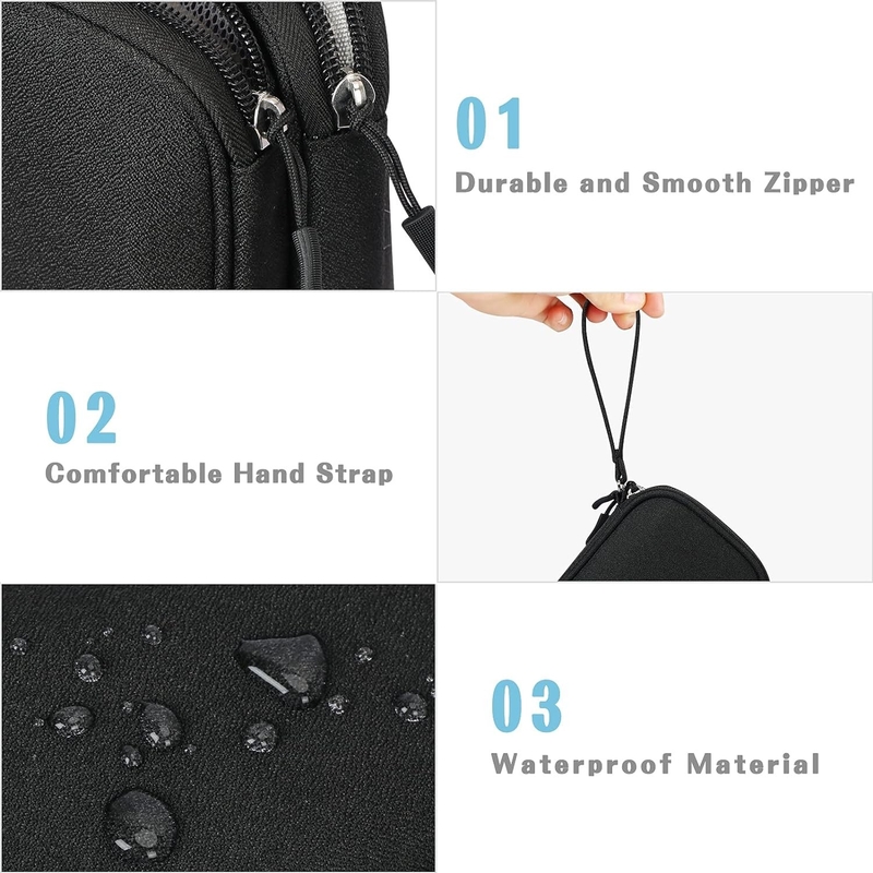 Bolso de Accesorios Electrónicos Inoxidable de doble capa organizador de cables todo en uno