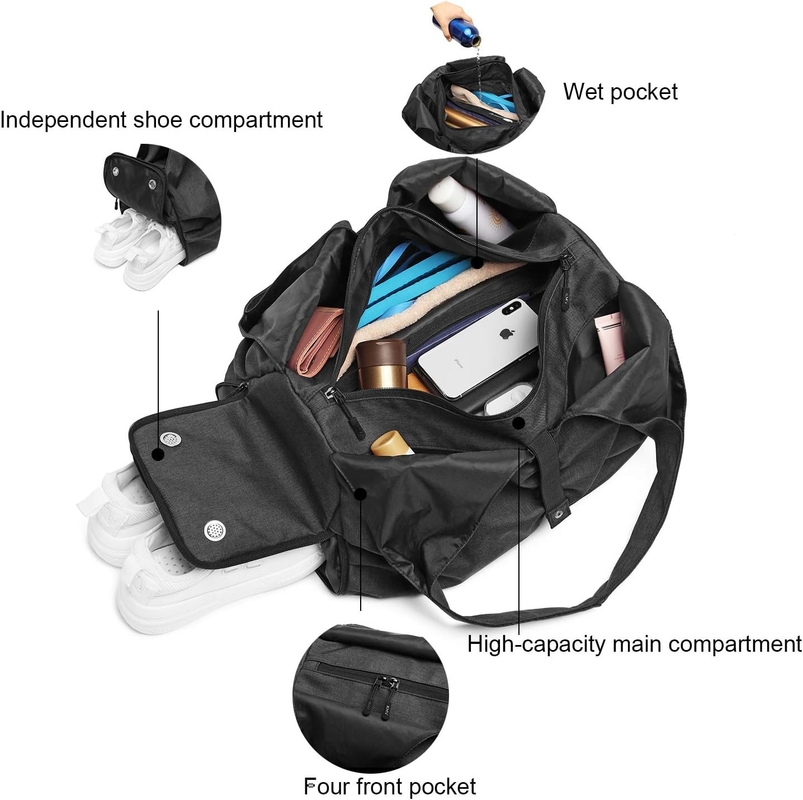 Bolso de viaje con bolsillos de almacenamiento húmedo seco