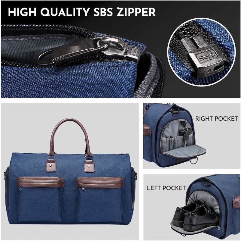 Carry On Large Blue 2 en 1 Bolso colgante Maleta de viaje personalizada con bolsa de tocador
