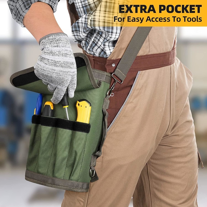 Verde impermeable herramienta portátil de trabajo pesado bolso de rodillo desmontable bolso de cremallera para hombres mujeres