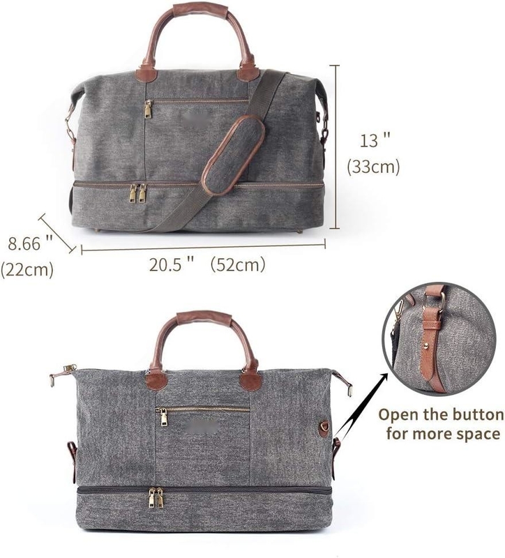 Bolso de viaje de gran capacidad con bolso de calzado