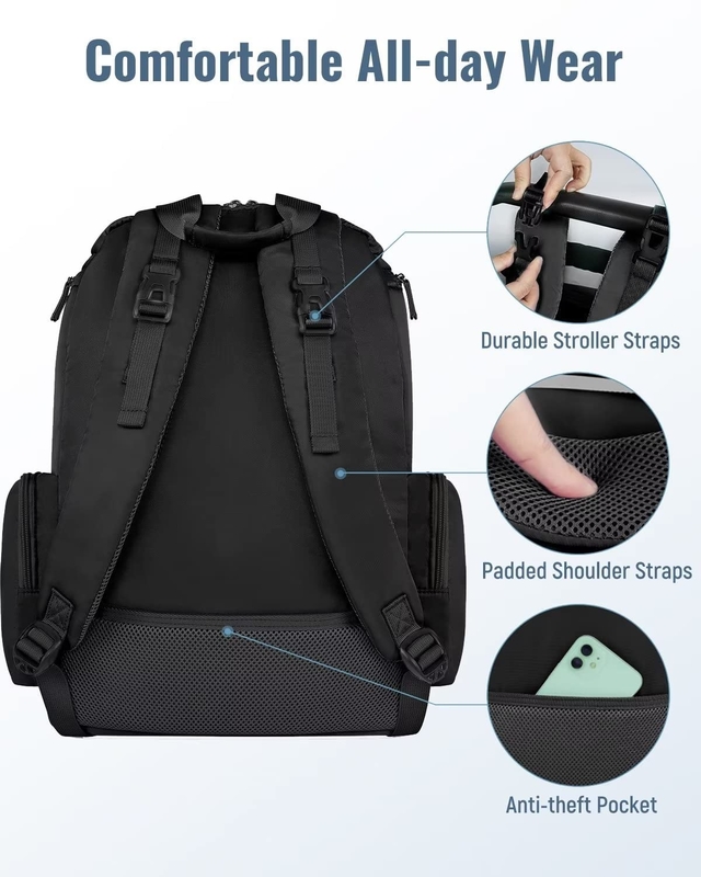 Bolso de viaje personalizado de pañal resistente al agua con 2 bolsillos aislados laterales para hombres mujeres