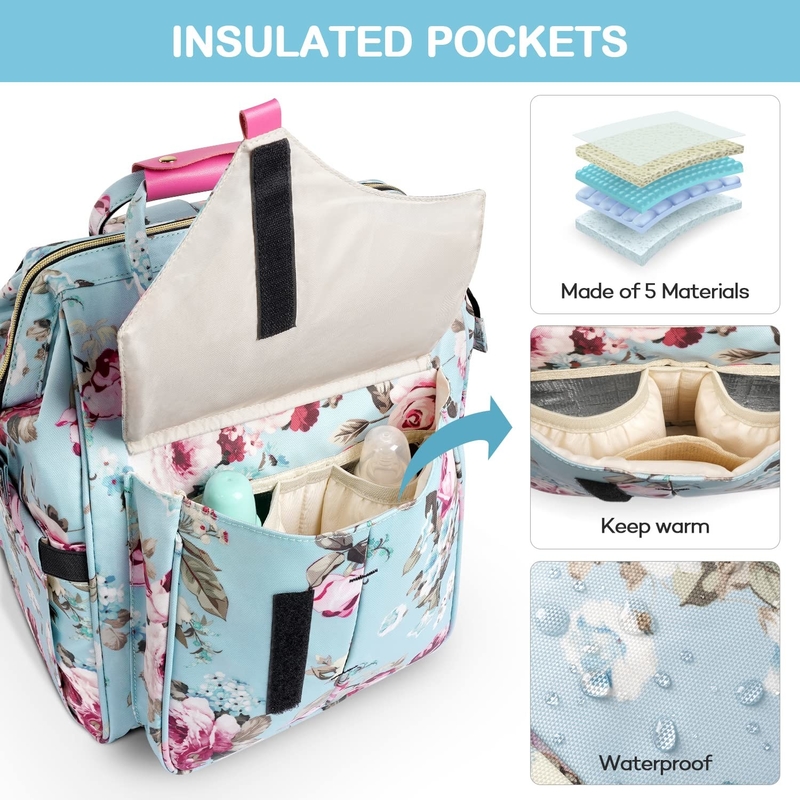 Bolso de pañales de viaje personalizado para mamá y papá