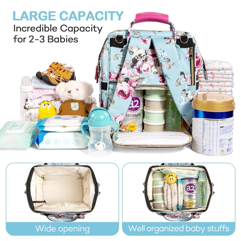 Bolso de pañales de viaje personalizado para mamá y papá