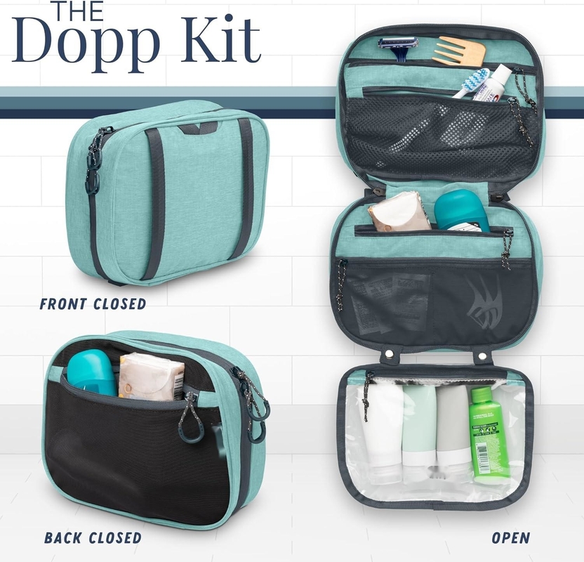 Accesorio ultraligero organizador colgante bolso maquillaje color azul polvo bolso de viaje personalizado con soporte de pincel