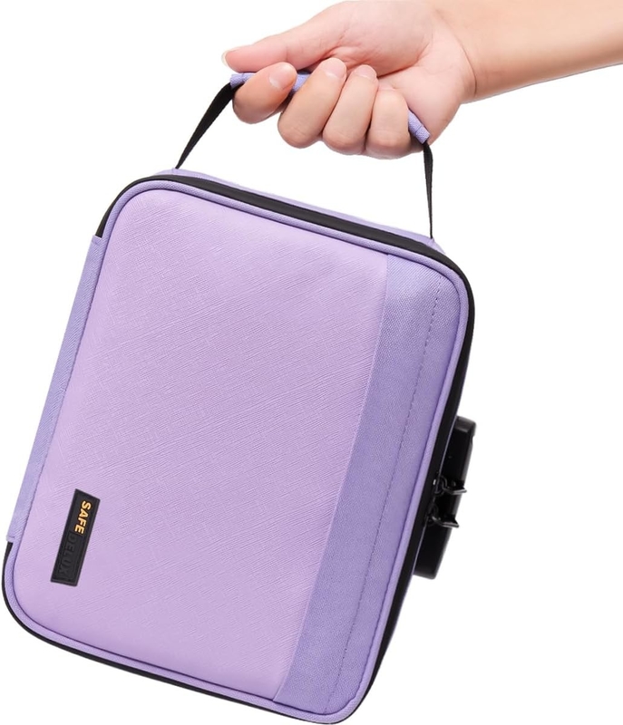 Bolso de viaje portátil con revestimiento de carbón personalizado con cerradura de carbón activado divisores extraíbles cremallera impermeable