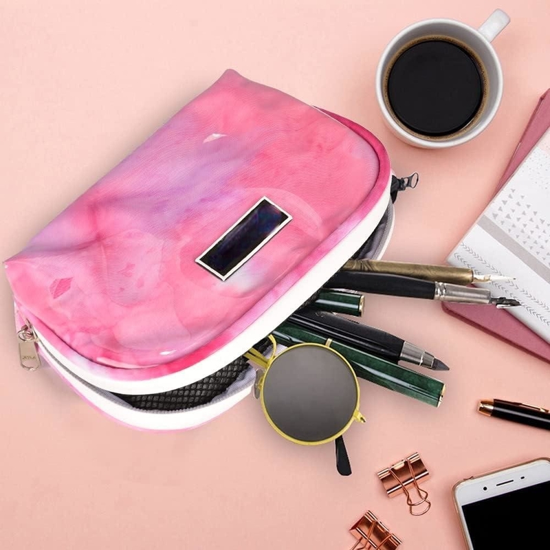 Color rosa Resistente al agua Bolso a prueba de olor de viaje personalizado con sistema de filtro de carbono para niñas