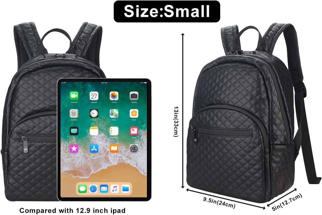 Bolso anti-olor de viaje personalizado de PU de gran capacidad negro con cerradura