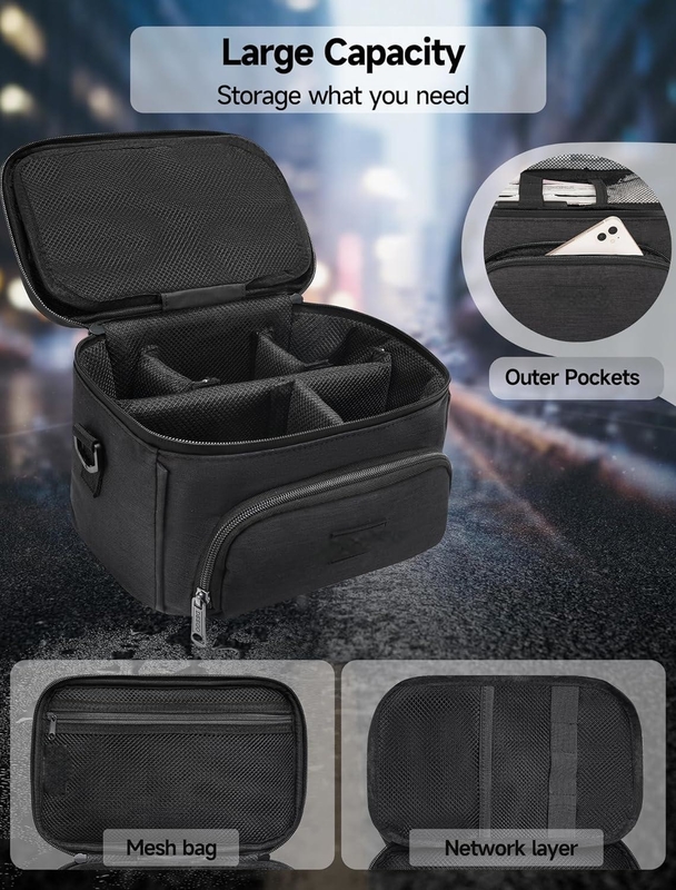 Bolso portátil de gran capacidad resistente a olores personalizado para viajes a prueba de olores con cinturón de hombro desmontable divisores extraíbles