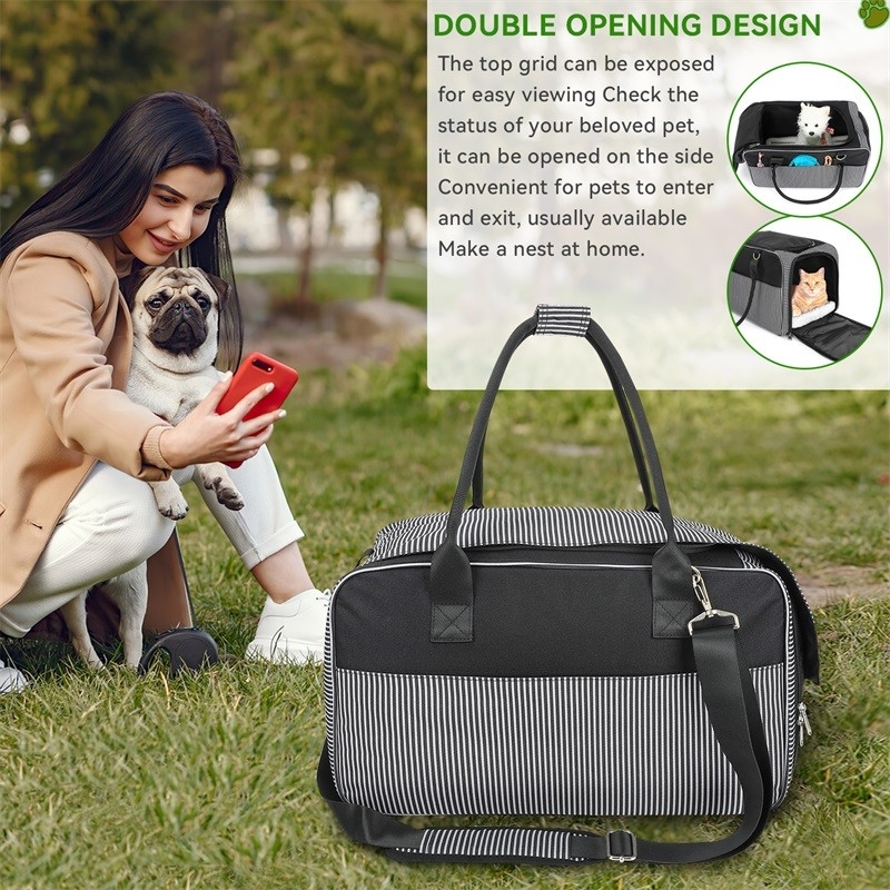 Aprobado por aerolíneas de malla transpirable portátil de cachorro gato perro bolsa de caca Dispenser personalizado de viaje bolsa de mascotas