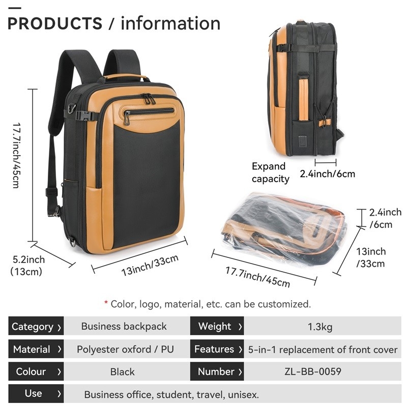 Trabajo resistente al agua Escuela universitaria Anti robo Empresa Bolsa portátil de viaje personalizada con puerto de carga USB